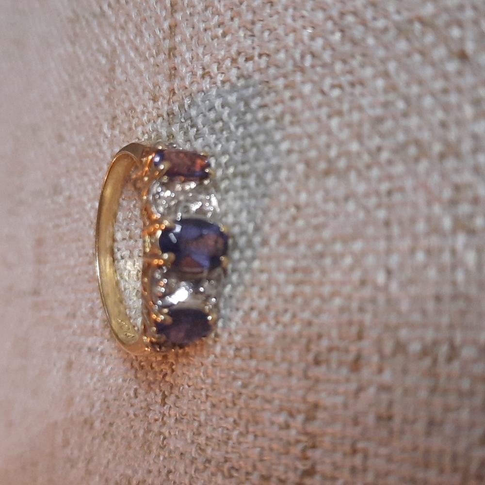 Tanzanite & Diamonds 10K Gold Ring